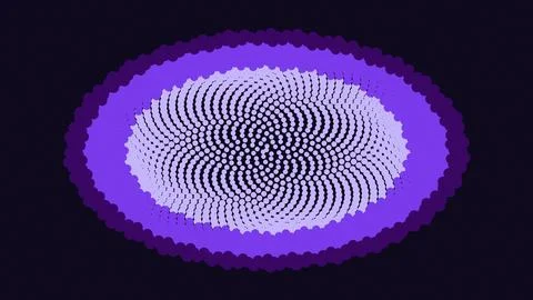 Abstract geometric interference pattern with purple gradient background Stock Illustration