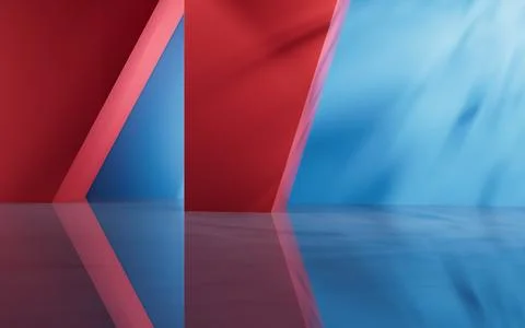 Abstract geometric interior structure, 3d rendering. Ilustración de archivo