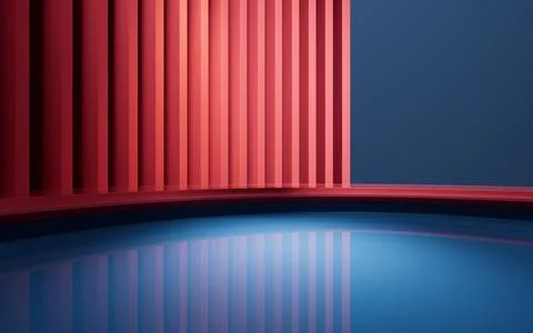 Abstract geometric interior structure, 3d rendering. Ilustración de archivo