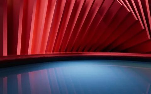 Abstract geometric interior structure, 3d rendering. Ilustración de archivo