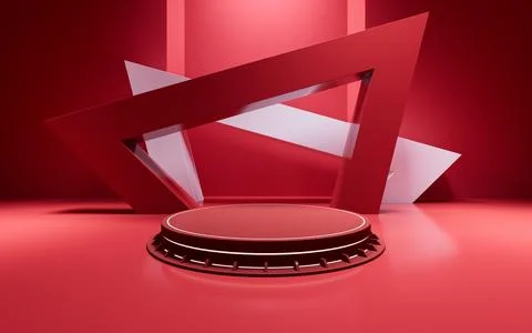 Abstract geometric interior structure, 3d rendering. Stock Illustration