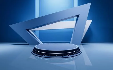 Abstract geometric interior structure, 3d rendering. Stock Illustration