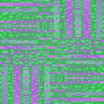 Abstract geometric intricate pattern light green violet purple Stock Illustration