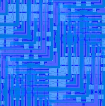 Abstract geometric intricate squares pattern blue turquoise purple Stock Illustration