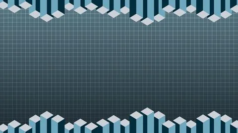 Abstract Geometric Isometric Design with Grid Background for Business or Te.. Stock Illustration