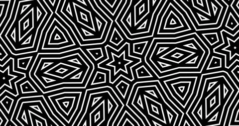 Abstract geometric kaleidoscope pattern with an alpha channel. 스톡 동영상 95701333