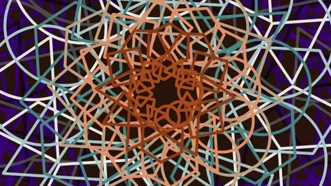 Abstract geometric kaleidoscope pattern background for creative motion graphi Stock Footage 342203906