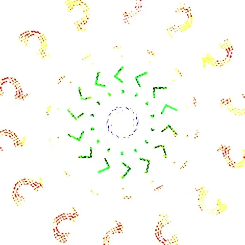 Abstract Geometric Kaleidoscope Pattern with Pulsing Colorful Shapes Stock Footage 337579517