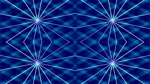 Abstract Geometric Kaleidoscope Pattern with Radial Golden Lines Stock Footage 332586452