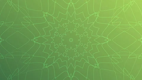 Abstract geometric kaleidoscope pattern with vibrant green tones and intric.. Stock Footage 315394860