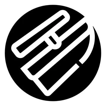 Abstract geometric knife icon in round shape 스톡 일러스트