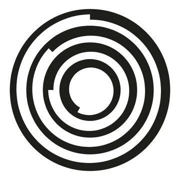 Abstract geometric labyrinth design creating a spiral optical illusion Stock Illustration