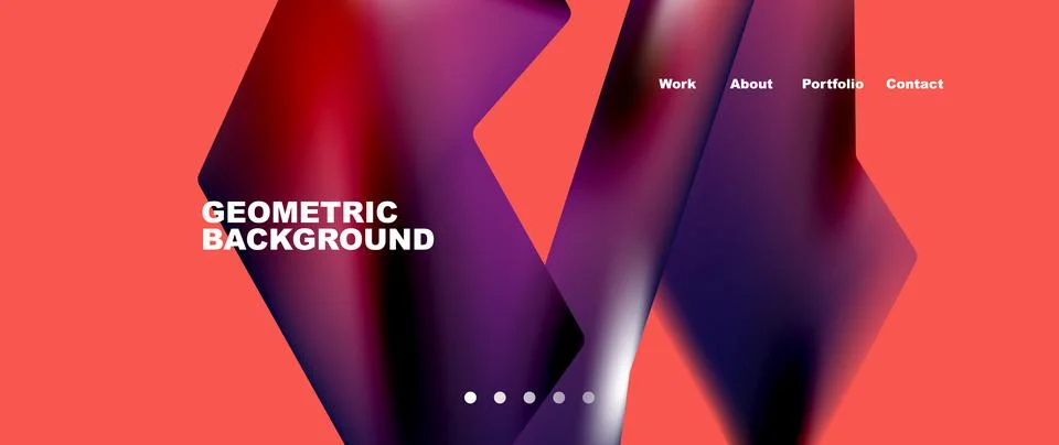 Abstract geometric landing page. Creative background for wallpaper, banner Stock Illustration