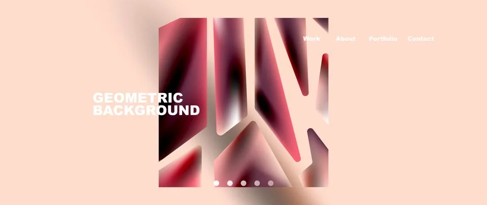 Abstract geometric landing page. Creative background for wallpaper, banner Illustration