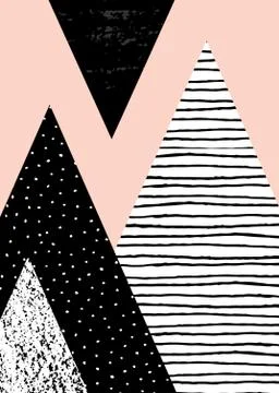 Abstract Geometric Landscape Stock Illustration