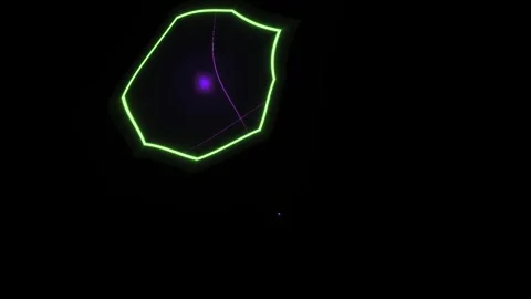 Abstract Geometric Laser Light Patterns Dancing in Dark Space. Stock Footage 341788173