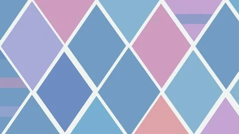 Abstract geometric lattice pattern with blue and pink tones, creating a pla.. Stock Illustration