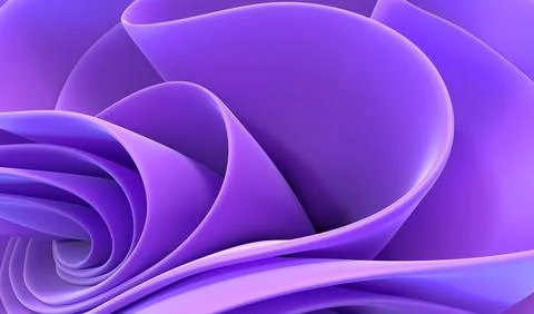 Abstract geometric layered background 3d render. Purple folded paper or fabric Stock Illustration