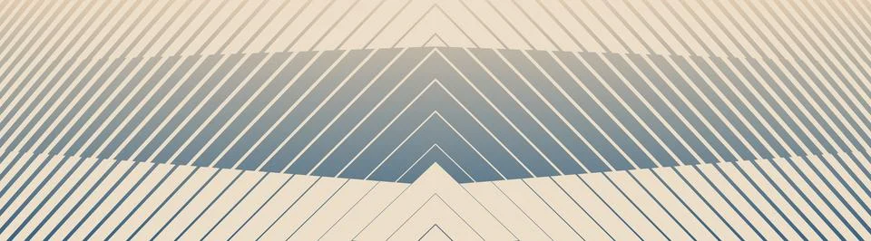 Abstract geometric layered background with converging diagonal stripes, mirrored Illustrazione stock