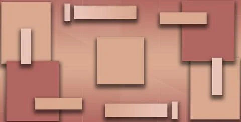 Abstract Geometric Layered Squares Background in Soft Pink Illustrazione stock