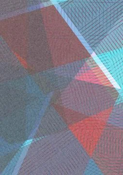 Abstract Geometric Layered Texture Background in Red and Blue With Diagonal.. Stock Illustration