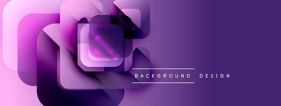 Abstract geometric layers create vibrant purple gradient. Modern design element 스톡 일러스트