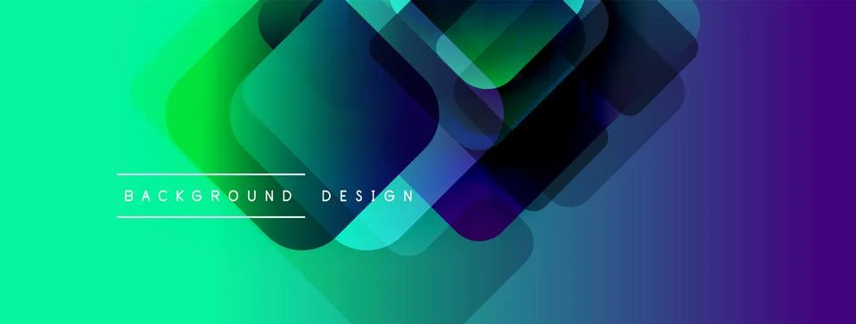 Abstract geometric layers create vibrant gradient effect. Modern design elements Illustrazione stock