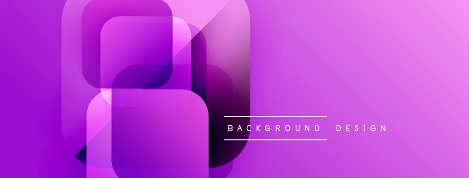 Abstract geometric layers create vibrant purple, pink gradient. Modern design イラスト素材