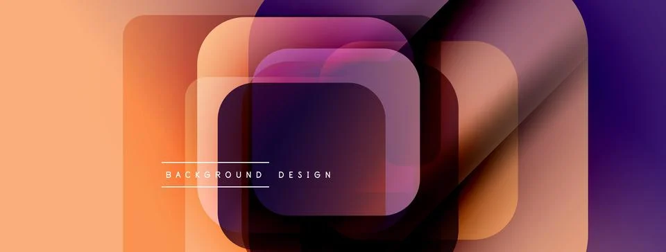 Abstract geometric layers create vibrant gradient effect. Overlapping rectangles イラスト素材