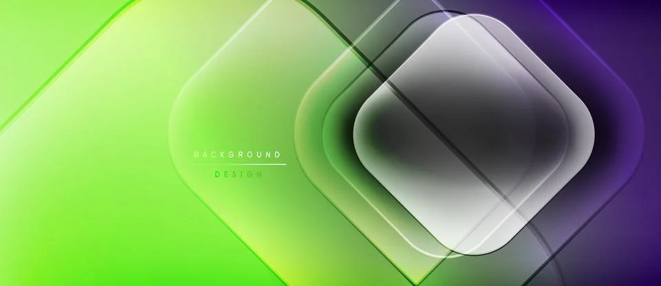 Abstract geometric layers create vibrant gradient effect. Modern design, smooth イラスト素材