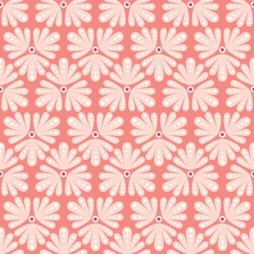 Abstract geometric leaf pattern background. Vector seamless repeat design. イラスト素材