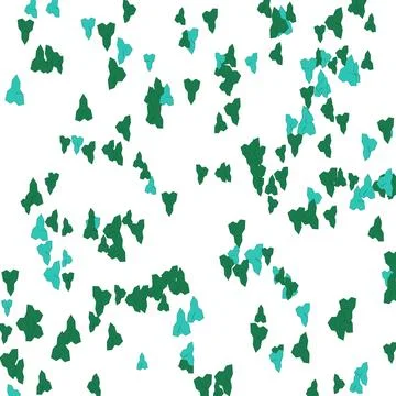 Abstract geometric leaf pattern in green and teal colors Stock Illustration