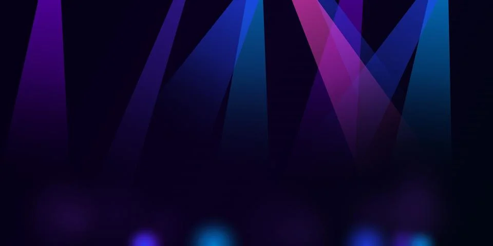 Abstract geometric light beams in dark space Stock Illustration