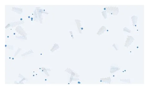 Abstract geometric light blue background with blue striped shapes and many .. Illustrazione stock