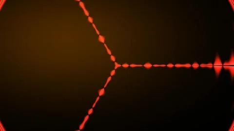 Abstract geometric light lines forming a glowing cosmic starburst pattern Stock Footage 337655191