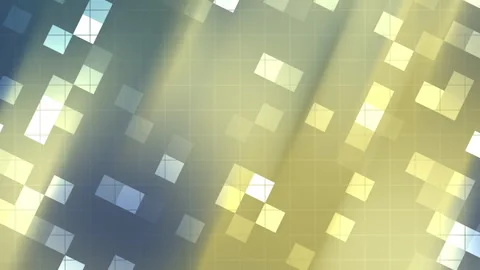Abstract geometric light pattern with glowing squares and colorful gradients Stock-Footage 330828881