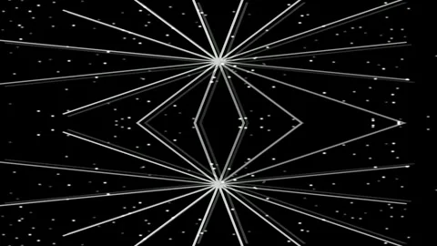 Abstract Geometric Light Rays and Particles Motion Background Stock Footage 332563478