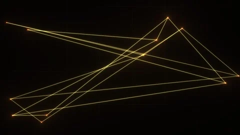 Abstract Geometric Light Trails Forming Complex Network Patterns. Stock Footage 334457330