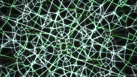 Abstract Geometric Light Trails Kaleidoscope Pattern. Stock Footage 334457408