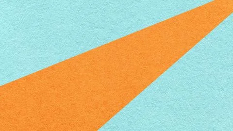 Abstract geometric light turquoise paper background with orange ray, macro te Stock Illustration