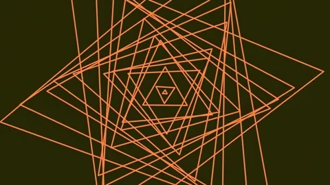 Abstract geometric line art animation, intricate pattern background loop Stock Footage 337161608