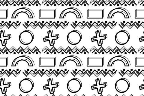 Abstract Geometric Line Art Pattern Coloring Page Illustrazione stock
