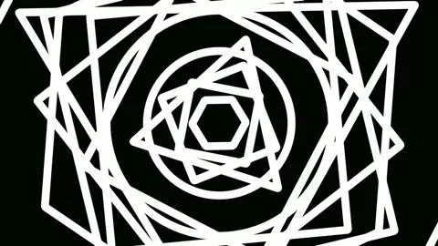 Abstract geometric line pattern on black background | Modern minimalist tec.. Stock Footage 342203920