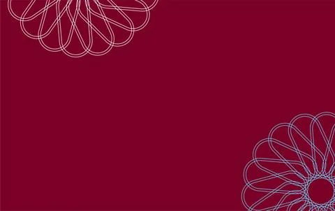 Abstract Geometric Line Pattern With Floral Spirograph and Rounded Stripes .. Stockillustratie