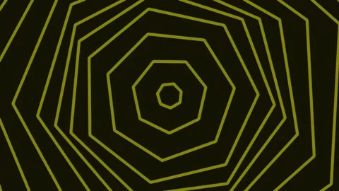 Abstract geometric line pattern forming an intricate hexagon design on blac.. Stock Footage 337164740