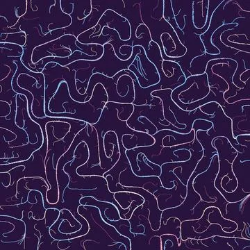 Abstract geometric line patterns on dark purple background Stock Illustration