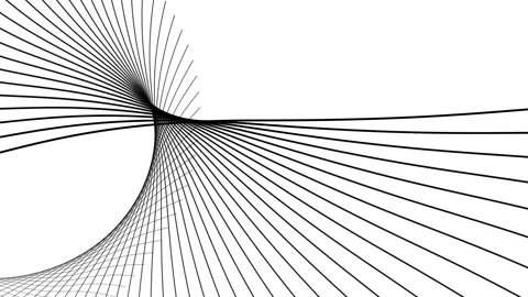 Abstract Geometric Line Warp Animation Optical Illusion Motion Background 스톡 동영상 334933612