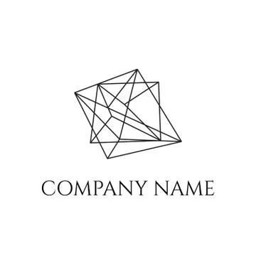 Abstract geometric linear logo in perspective. Stock Illustration