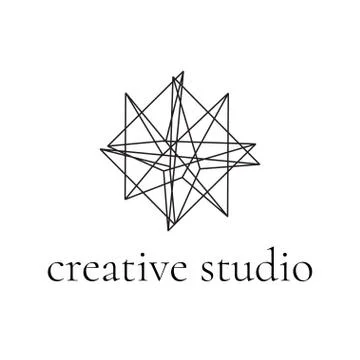 Abstract geometric linear logo in perspective. Stock Illustration