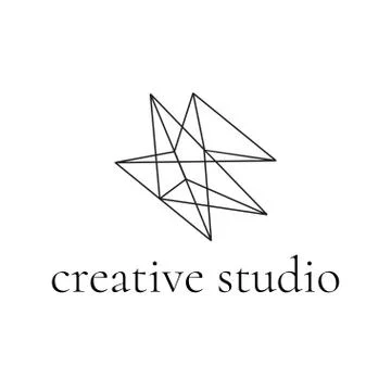 Abstract geometric linear logo in perspective. Stock Illustration